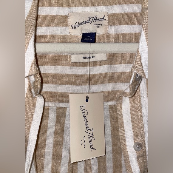 Linen/Rayon Button Down Shirt - Picture 3 of 4